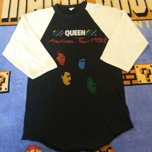 Vintage Original Queen Band 1982 Hot Space North American Tour Small T-shirt